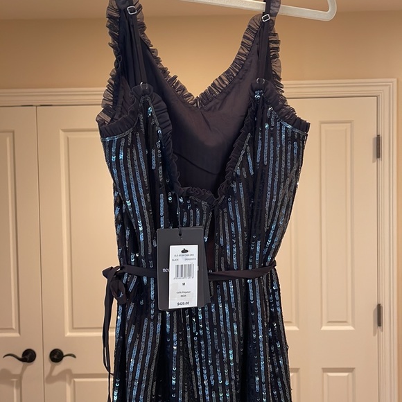 Needle and thread black sequin dress medium - Picture 5 of 11